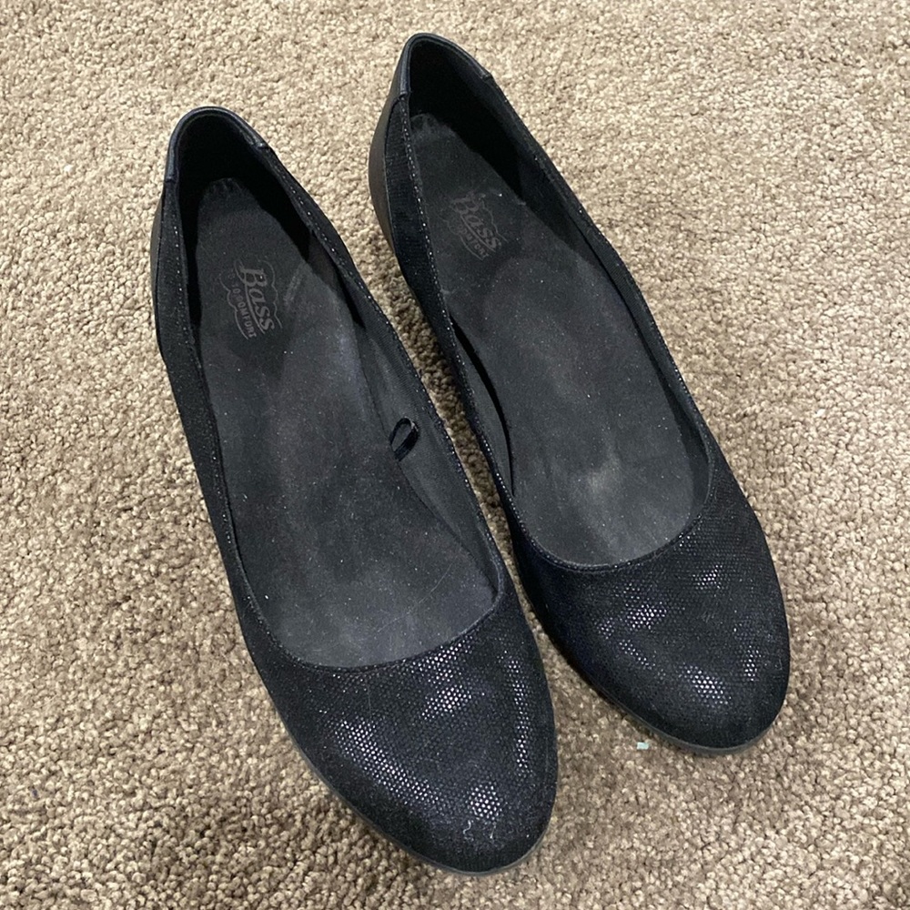 Bass black shimmer dress shoes